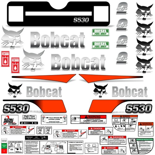 Decal kit fits bobcat s530 - fits,